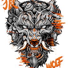 Fu Wolf. Digital Illustration, and Traditional illustration project by Daniele Caruso - 12.22.2020