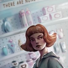 My project in Illustrating Emotions through Color course - The Queen's Gambit. Projekt z dziedziny Projektowanie postaci, Trad, c, jna ilustracja, Ilustracja c, frowa, Concept art, R, sunek c, frow, Narracja i Teoria barw użytkownika szufladamart - 22.12.2020