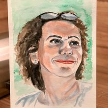 My project in Artistic Portrait with Watercolors course. Portrait Drawing project by mkomenza - 12.22.2020