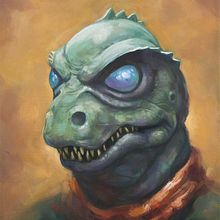 Star Trek - Gorn Captain. Un proyecto de Pintura al óleo de Rubén Megido - 17.12.2020