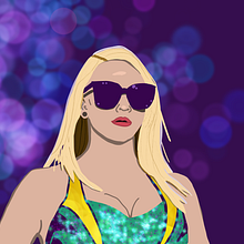 Wrestling Babes. Digital Drawing project by Alexandra Edwards - 06.22.2020