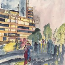My project in Urban Landscapes in Watercolor course. Architectural Illustration project by Didier Van Impe - 12.23.2020