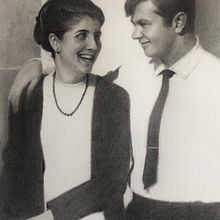 RETRATO DE MIS PADRES EN SU JUVENTUD DIN A3. Projekt z dziedziny  Sztuki piękne użytkownika Esther - 23.12.2020
