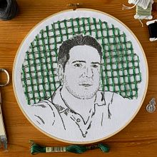 My project in “Creation of Embroidered Portraits” Course. Un progetto di Ricamo di mmmona - 23.12.2020