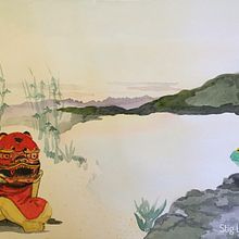 My project in Watercolor Illustration with Japanese Influence course. Watercolor Painting project by Stig Legrand - 12.23.2020