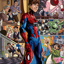 My project in The Superhero Comic: Narrative and Graphic Design course. 2D Animation project by Marcelo Medina - 01.13.2021