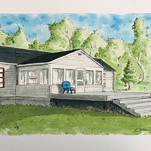 Cottage in the Woods. Traditional illustration, and Watercolor Painting project by andrew_j - 12.24.2020