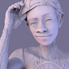 Miles Morales. 3D, and 3D Modeling project by Sara C. Rodríguez - 12.24.2020
