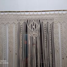 Hermosa Cortina macramé . Accessor, Design, Arts, Crafts, Interior Design, Decoration, Fiber Arts, and Macramé project by lorymillanm - 12.21.2020