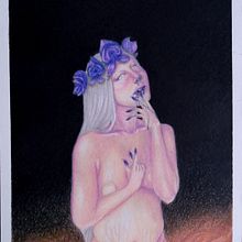 The Beauty in the Womb. Artistic Drawing, and Portrait Drawing project by Janemarie R.E. - 12.24.2020
