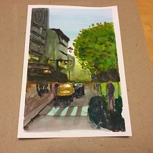 My project in Urban Landscapes in Watercolor course. 2D Animation, and Watercolor Painting project by S Carriere - 12.25.2020