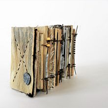 "Sandkörner" - double sided wooden concertina photoalbum.. Bookbinding project by Sonya Girodon - 12.25.2020