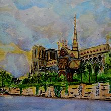 Paris De Notre Dame. Painting project by Gary Haddan - 12.25.2020