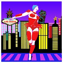 Mujer huye de las luces cegadoras de la ciudad. Een project van Digitale illustratie y Vectorillustratie van Gerardo Sánchez Ibarra - 26.12.2020
