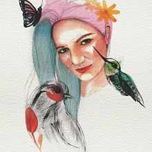 serie de retratos...  Ein Projekt aus dem Bereich Porträtzeichnung und Aquarellmalerei von Ceci Paola Mtz - 26.12.2020