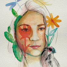 Ellas...retrato ilustrado con acuareta y retoque digital. Ein Projekt aus dem Bereich Porträtzeichnung und Aquarellmalerei von Ceci Paola Mtz - 26.12.2020