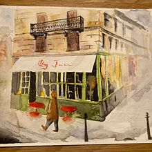 Corner restaurant - first attempt!. Un projet de Aquarelle de sarah_oli - 29.12.2020