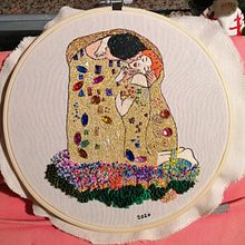 Mi Proyecto del curso: Pintar con hilo: técnicas de ilustración textil. Un proyecto de Artesanía, Bordado y DIY de Paqui Alcantud Saura - 26.12.2020