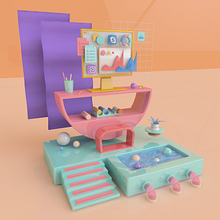 Workplace. 3D, Interior Architecture & Interior Design project by Phạm Diễm - 12.25.2020