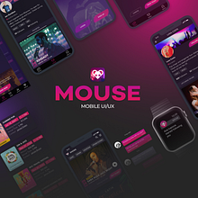 MouseLive Mobile UI/UX. App Design, Mobile Design, and UX / UI project by Sonova Middleton - 12.26.2020