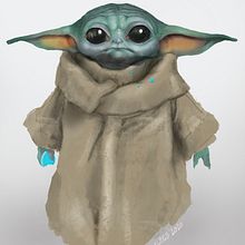 Baby Joda - The Mandalorian . Un proyecto de Dibujo digital e Ilustración tradicional de Daniel Dormido Fernández - 26.12.2020