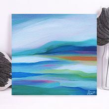 Miniature Abstract Landscape Series . Een project van  Acrylschilderij van Ella Reed - 26.12.2020