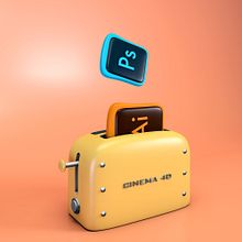 Creativity Toaster!. Un progetto di 3D, Creatività, Direzione artistica, Progettazione 3D, Illustrazione tradizionale e Modellazione 3D di Javi Márquez López - 27.12.2020