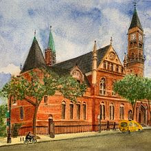 My project in Architectural Sketching with Watercolor and Ink course. Watercolor Painting project by adlermark - 12.27.2020