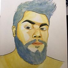 Autoretrato 2. Un progetto di Disegno di ritratti e Pittura ad acquerello di Najhak Santiago Baena Paez - 27.12.2020