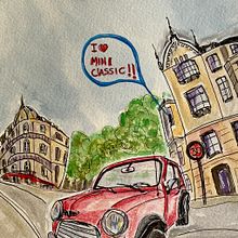 Mi Proyecto del curso: Urban Sketching: expresa tu mundo con una nueva perspectiva. Watercolor Painting project by Marina Noirdis - 12.28.2020