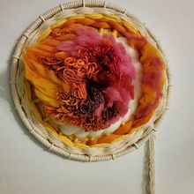 My project in Weaving with a Circular Loom course. Fiber Arts project by Shasta McCoy - 12.29.2020