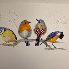 My project in Artistic Watercolor Techniques for Illustrating Birds course. Un progetto di Pittura ad acquerello di sallyagombar - 22.02.2021
