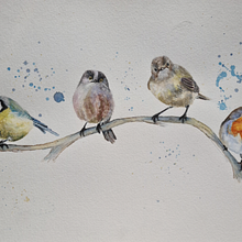 My project in Artistic Watercolor Techniques for Illustrating Birds course. Watercolor Painting project by Tara - 01.27.2021