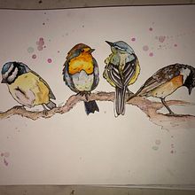 My project in Artistic Watercolor Techniques for Illustrating Birds course.  project by Gem Atherton - 12.29.2020