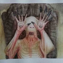 "Hombre Palido" Laberinto del Fauno. Watercolor Painting project by Monica Fernandez - 12.30.2020