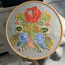 Mi Proyecto del curso: Técnica de bordado con paso atrás. Embroider project by Claudia Mota - 12.30.2020