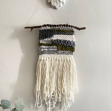 My project in Introduction to Frame Loom Tapestry course. Fiber Arts project by Matthew Digby - 12.30.2020