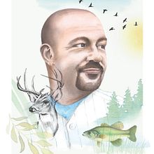 Illustrated Portrait in Watercolor course: My brother. Projekt z dziedziny Projektowanie graficzne, Trad, c, jna ilustracja i Malowanie akwarelą użytkownika Kelly K - 06.12.2020