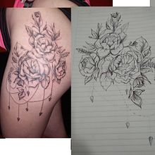 Mi Proyecto del curso: Tatuaje botánico con puntillismo. Pencil Drawing project by Denis Acosta - 12.30.2020