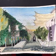 My project in Architectural Sketching with Watercolor and Ink course. Un progetto di Pittura ad acquerello di Sam Pratt - 30.12.2020