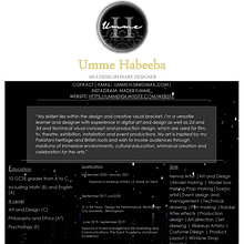 Cover Letter Project for Costume for Film and TV- Umme Habeeba. Un proyecto de Diseño de vestuario de Umme Habiba - 30.12.2020