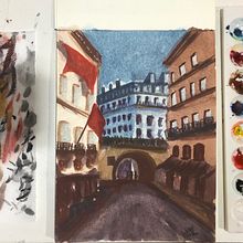 Mi Proyecto del curso: Representación arquitectónica en acuarela. Een project van Architectuur y Aquarelschilderen van Meilyn Mong - 31.12.2020