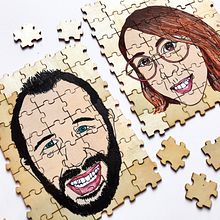 Ilustración Retratos Puzzle. Un progetto di Disegno di ritratti, Design di giocattoli, Illustrazione tradizionale e Illustrazione infantile di Anna Gimenez - 31.12.2020