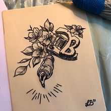 My project in Botanical Tattoo with Pointillism course. Tattoo Design project by Linda Behnen - 01.19.2021