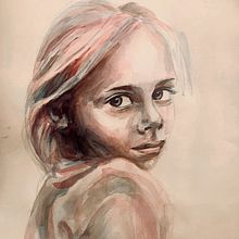 My project in Artistic Portrait with Watercolors course. Un projet de Aquarelle de Guido Scheffers - 09.04.2021