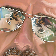 Autorretrato - Reflejos. Desenho digital projeto de José María Lorenzo Infante - 13.05.2020