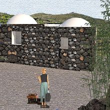A Dammuso in Pantelleria Island: my final project for the Architectural Visualization Using Digital Collage course. Un proyecto de Ilustración arquitectónica, Arquitectura, Diseño gráfico, Arquitectura interior, Diseño de interiores, Paisajismo, Collage y Arquitectura digital de Cristina - 01.01.2021