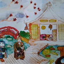Mi Proyecto del curso: Ilustración en acuarela con influencia japonesa. Un proyecto de Ilustración tradicional, Dibujo y Pintura a la acuarela de Samantha Vulijscher - 10.12.2020