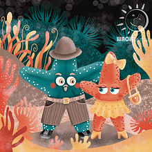 LittleBigOcean. Digital Illustration, Editorial Illustration, Traditional illustration, Logo Design, and Vector Illustration project by danja - 01.02.2021