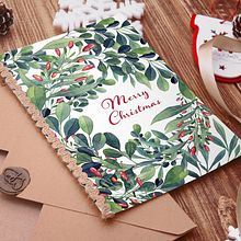 Christmas Card Collection. Botanical Illustration, Collage, Decoration, Traditional illustration, Pattern Design, and Watercolor Painting project by Vera Zhurbá - 01.02.2021